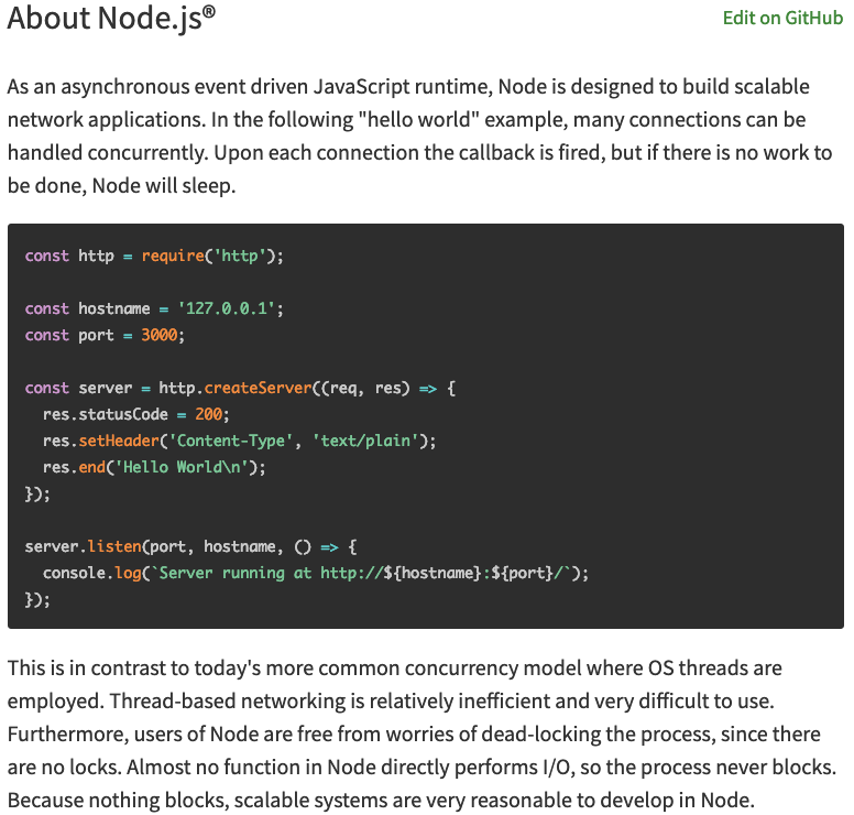 About Node js