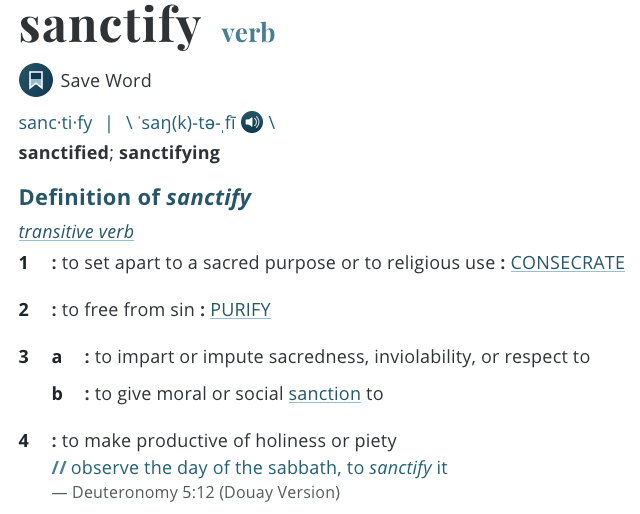 sanctify definition